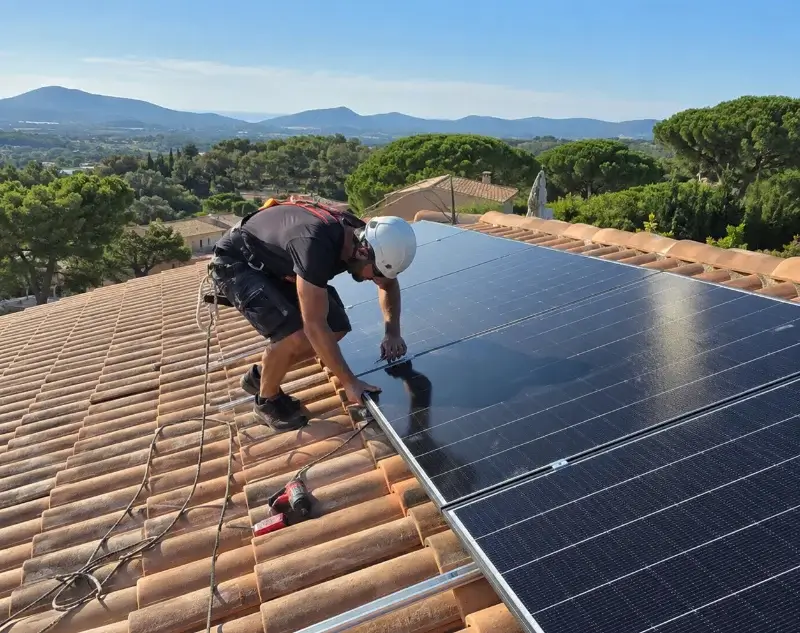 Installateur panneaux solaires Busque — pose photovoltaïque sur toiture