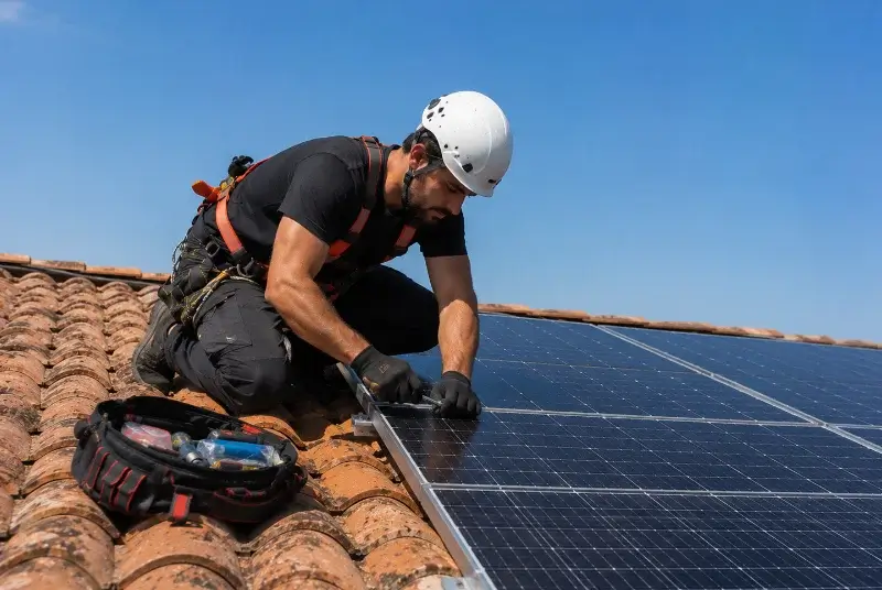 Maintenance et monitoring de panneaux solaires à Busque
